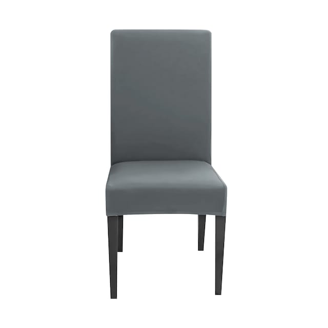 2x Stolsöverdrag Klädsel för stol (grå)