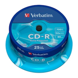 Verbatim spindel CD-R 52x, 25-pack