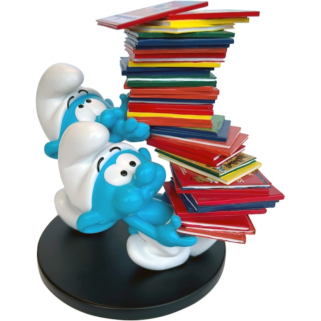 Plastoy Smurf actionfigur (Smurf with Stack of Comics)