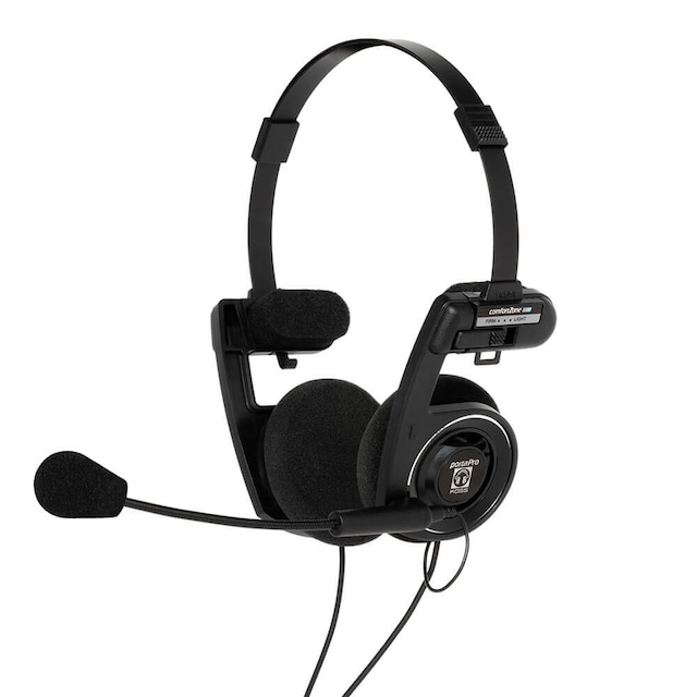 Hörlur PortaPro Communication Headset On-Ear Mic Svart