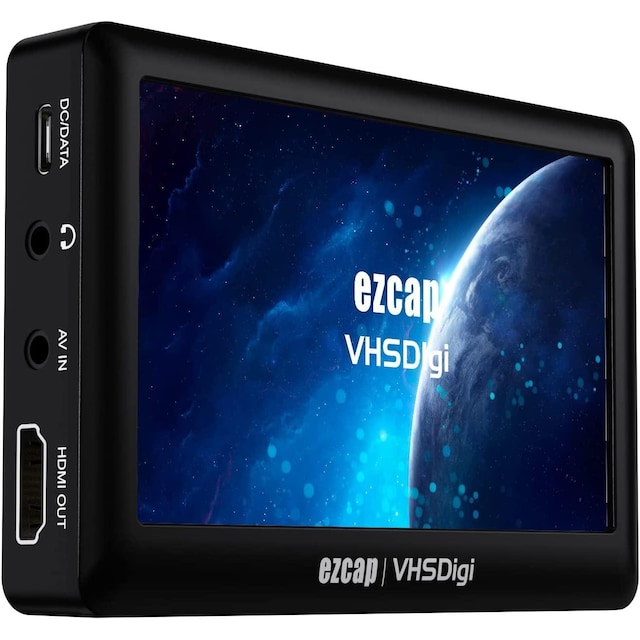 Ezcap Video till Digital Converter, CVBS Video Recorder med 4,3 tums LCD-skärm, Portable Composite CVBS AV Video Recorder Converter