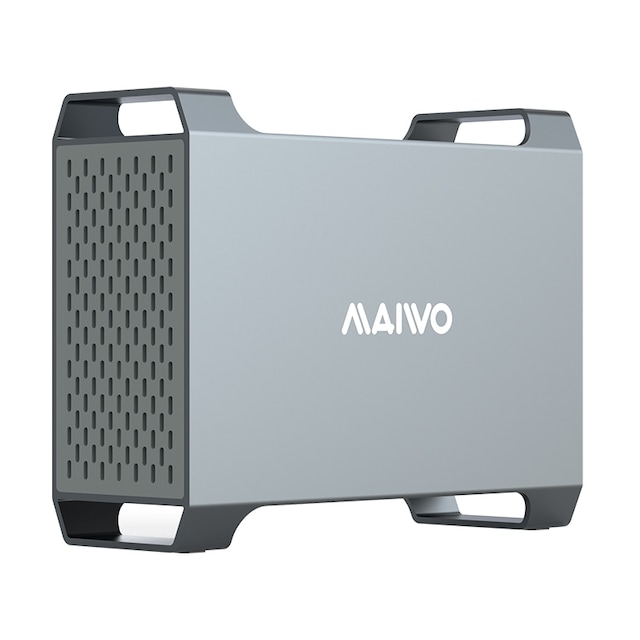 MAIWO K35282C USB-C 3.1 Extern Kabinett Aluminium för 2x 3.5"" SATA HDD med stöd för RAID
