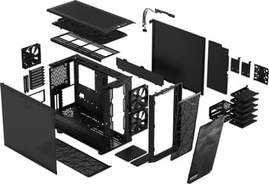 Fractal Meshify 2 PC-chassi (svart TG mörk toning)