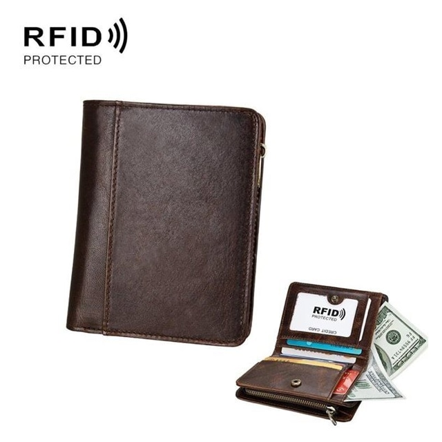 RFID Läderplånbok Brun