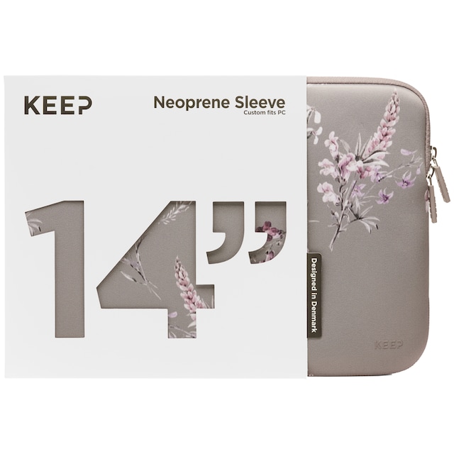 KEEP 14" neopren laptopfodral (Portabella Flower)