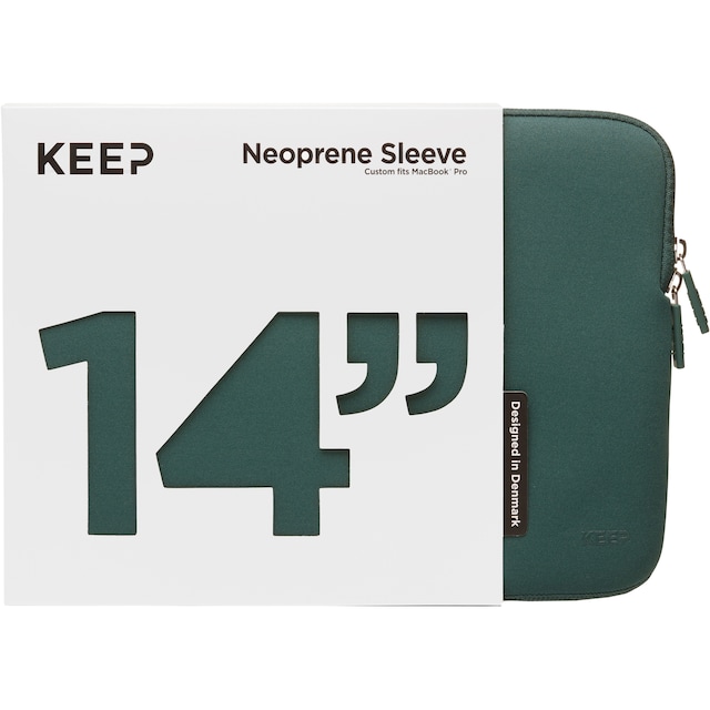KEEP 14" Neopren MacBook-fodral (Power Green)