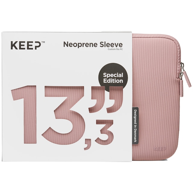 KEEP 13,3" neopren/textil laptopfodral (Rose Elegance)