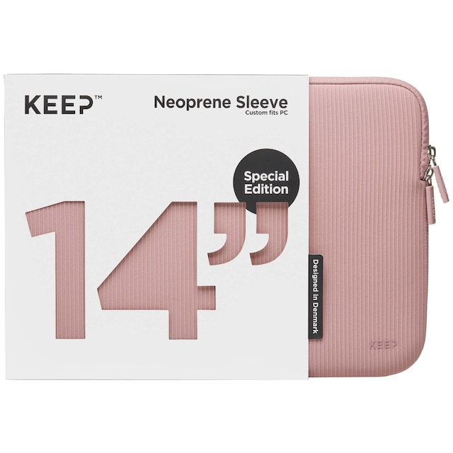 KEEP 14" neopren/textil laptopfodral (Rose Elegance)