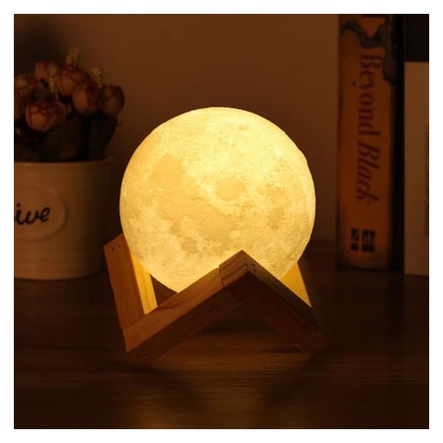 Moon lamp - Trådlös Månlampa 3D med justerbar ljusstyrka