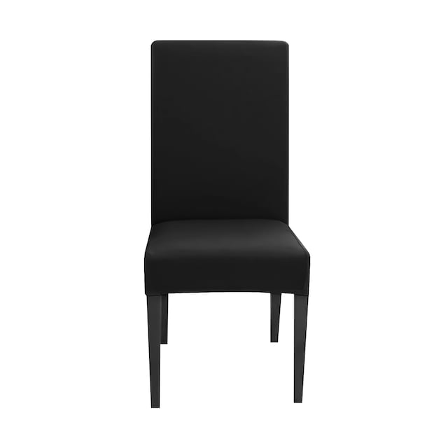 6x Stolsöverdrag Klädsel för stol (svart)