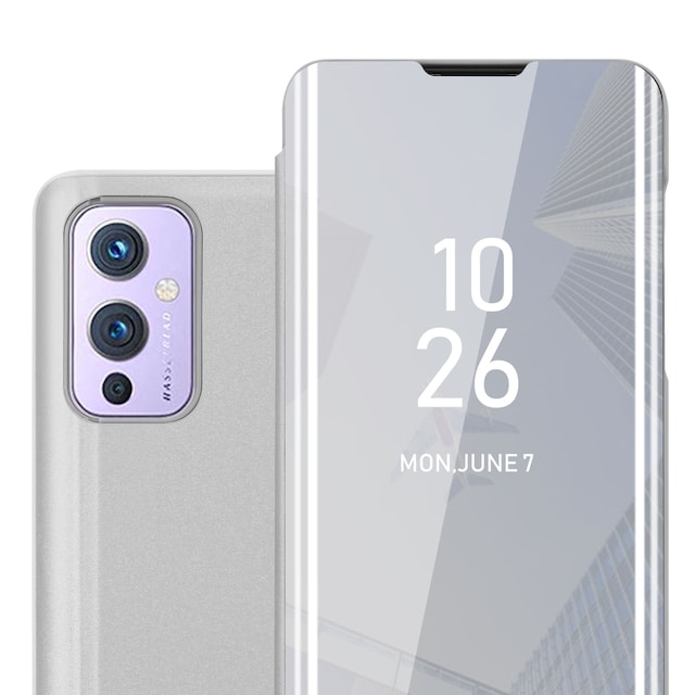 OnePlus 9 Plånboksfodral Skal (Silver)