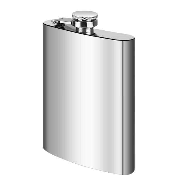 Hip flask i rostfritt stål flaska 250ml (Silver)