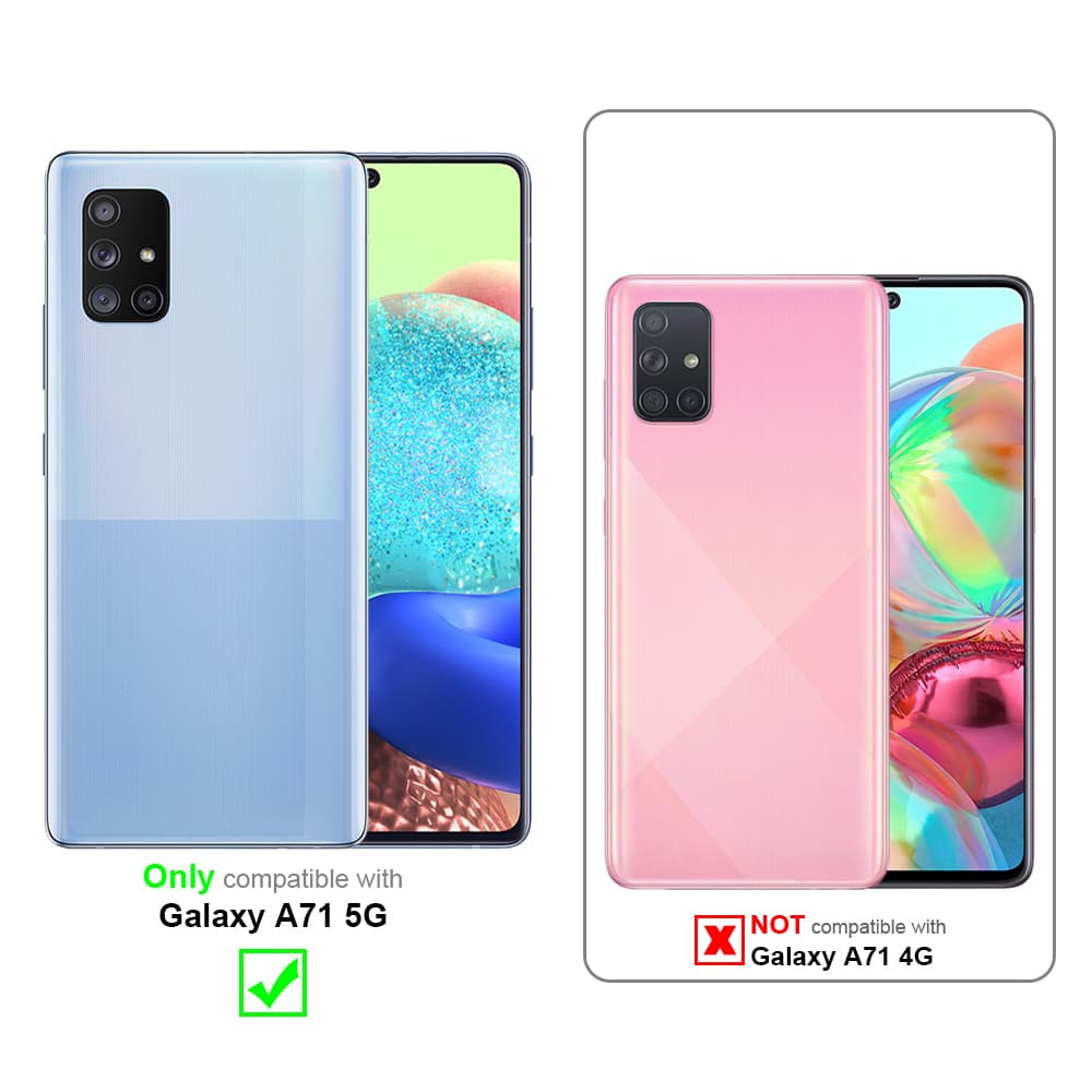 Samsung Galaxy A71 5G Plånboksfodral Skal (Grå)