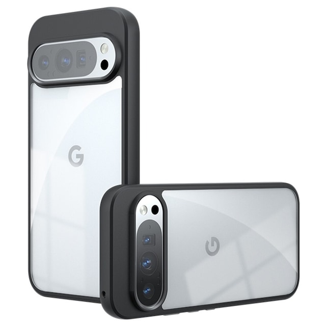 SKALO Google Pixel 9/9 Pro Transparent TPU Bumper Skal - Svart