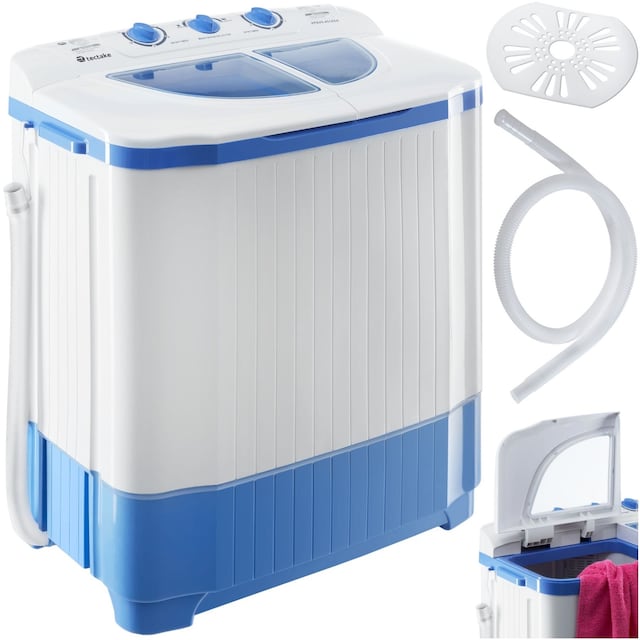 tectake Mini-tvättmaskin 4,5 kg med centrifug - vit