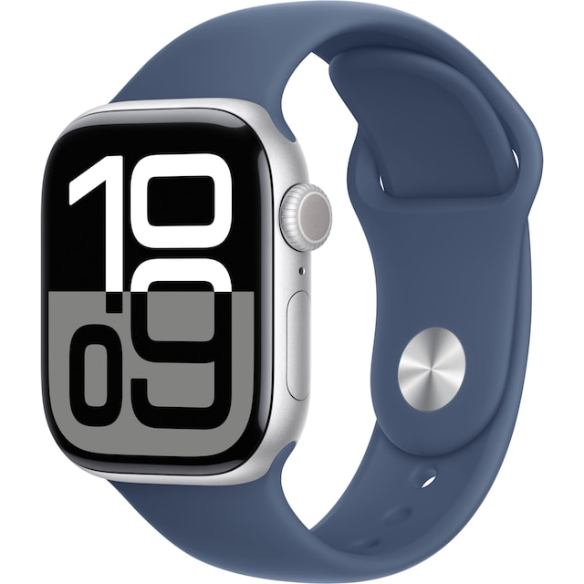 Apple Watch S10 42mm GPS (Silver Aluminium/Denim Sport Band) S/M