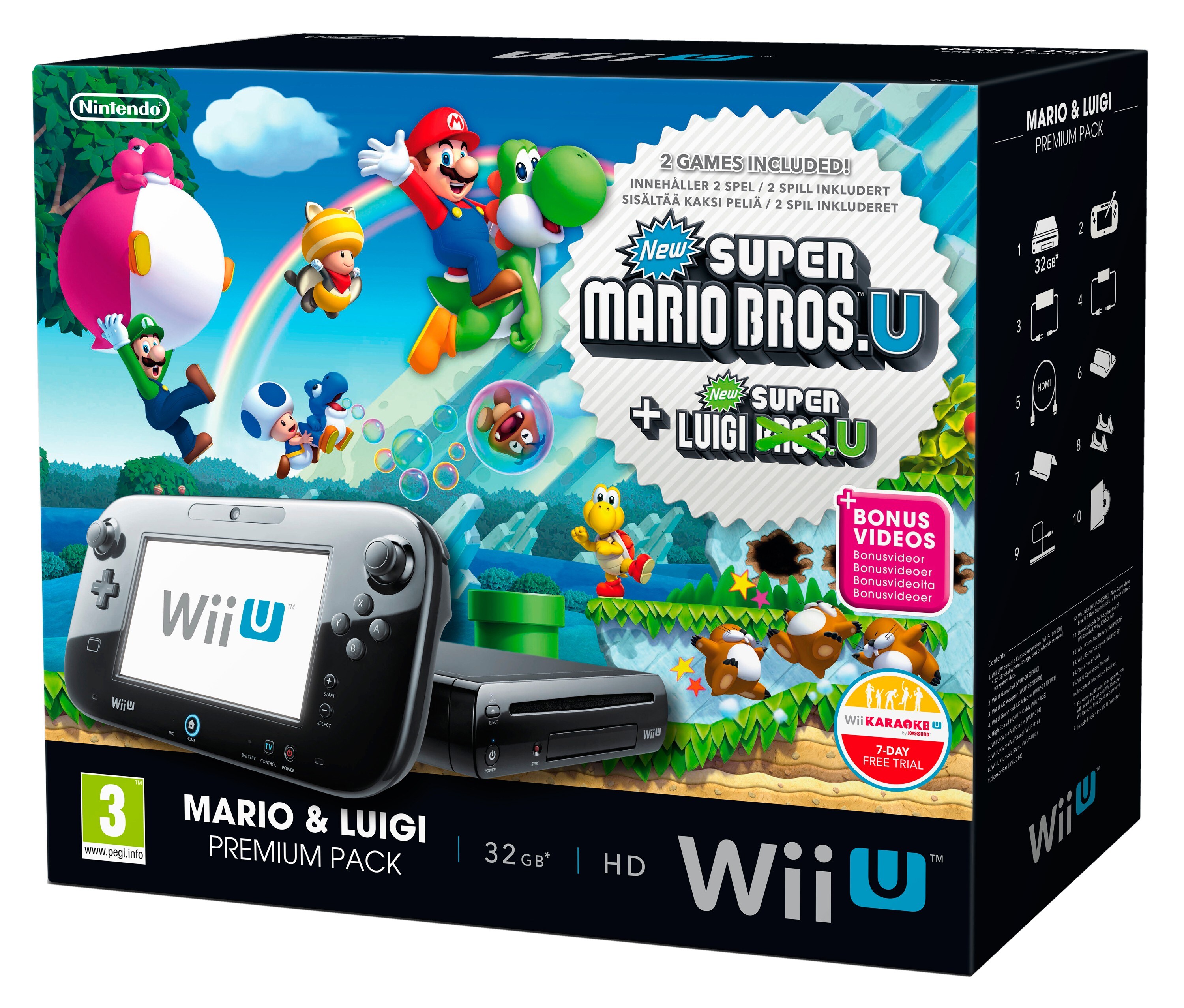 Nintendo Wii U Mario & Luigi Premium Pack (svart) - Nintendo Wii ...