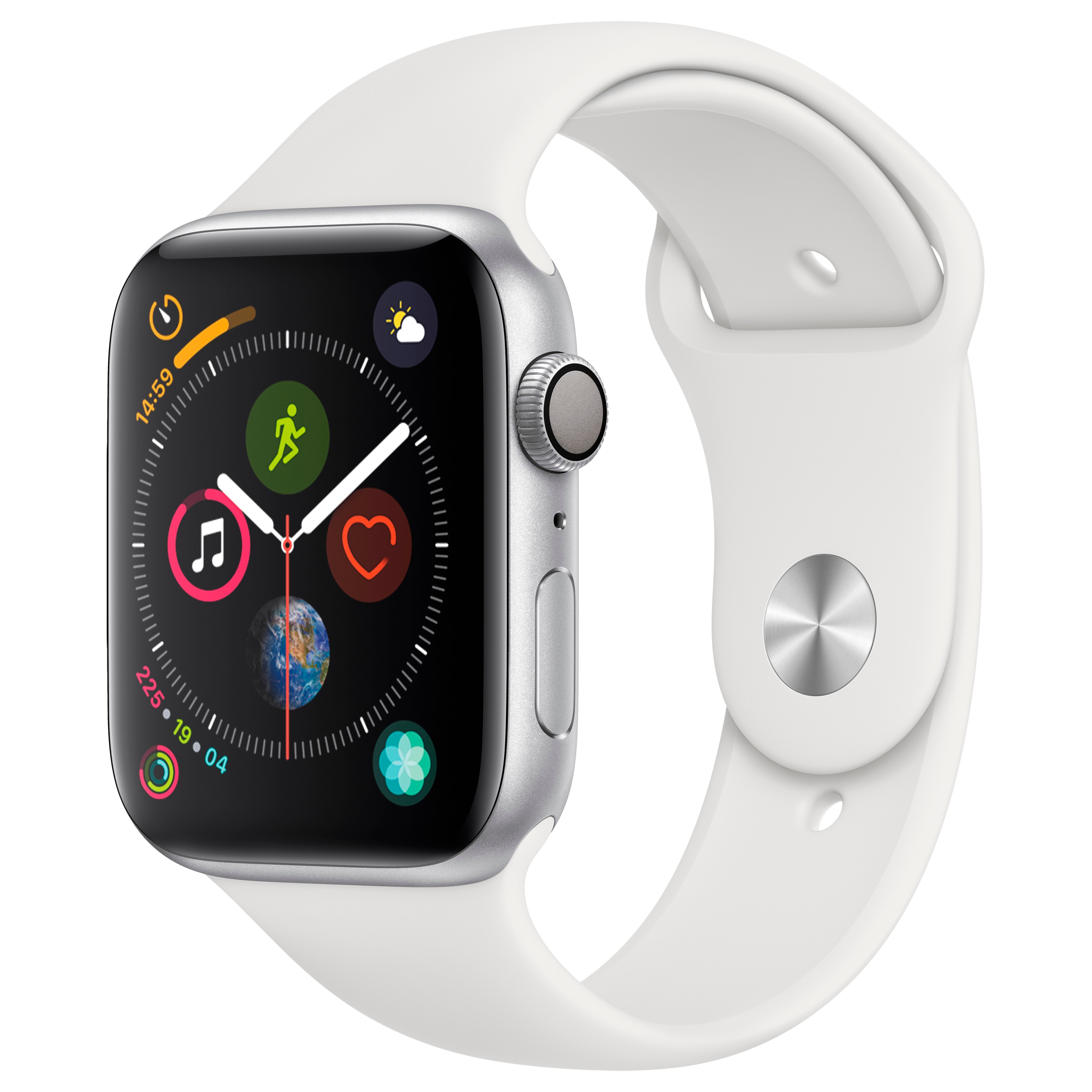Apple Watch 4 44mm (silver alu/vit sportband) - Smartwatch ...