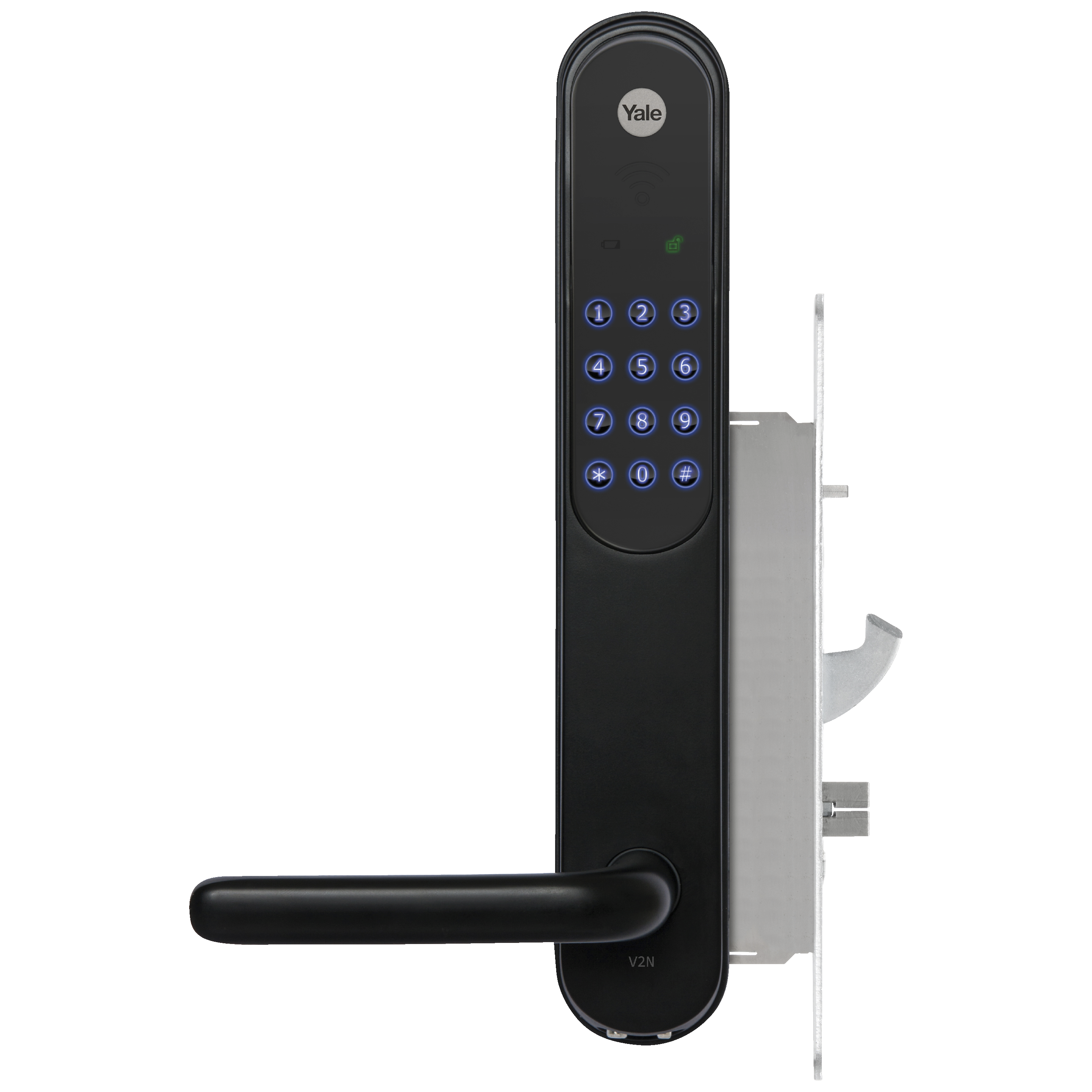 Yale Doorman V2N elektroniskt dörrlås (svart/svart) - Alla smarta produkter  - Elgiganten