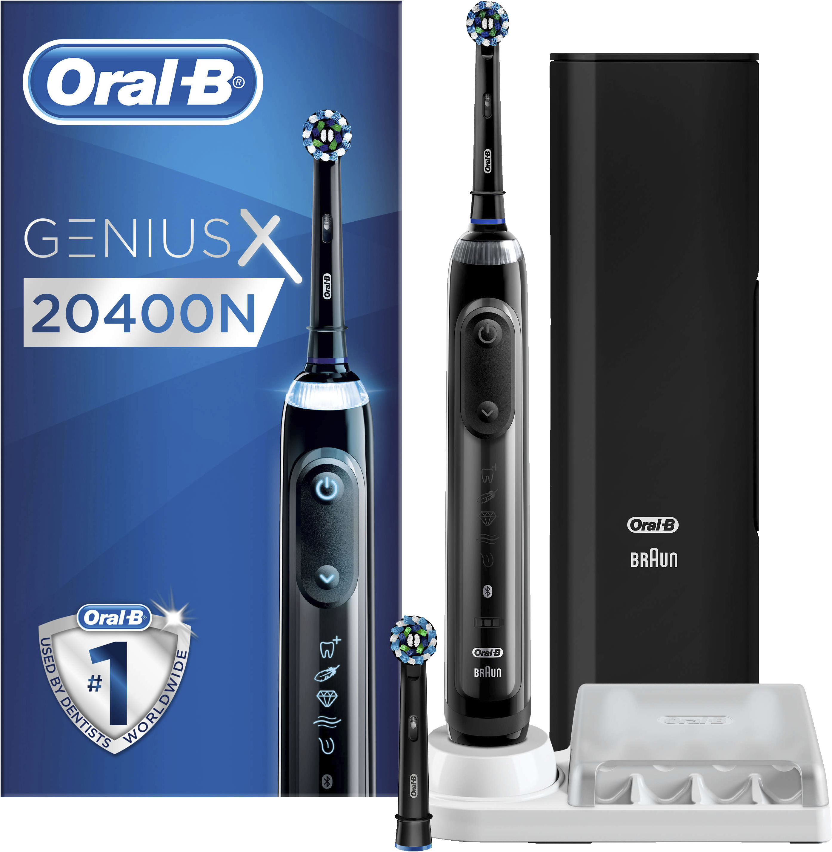 Oral-B Genius X elektrisk tandborste 20400N (svart) - Eltandborste och  tandvård - Elgiganten