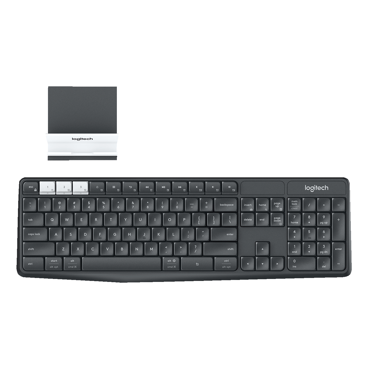 Logitech K375s trådlöst tangentbord + stativ - Mus och Tangentbord ...
