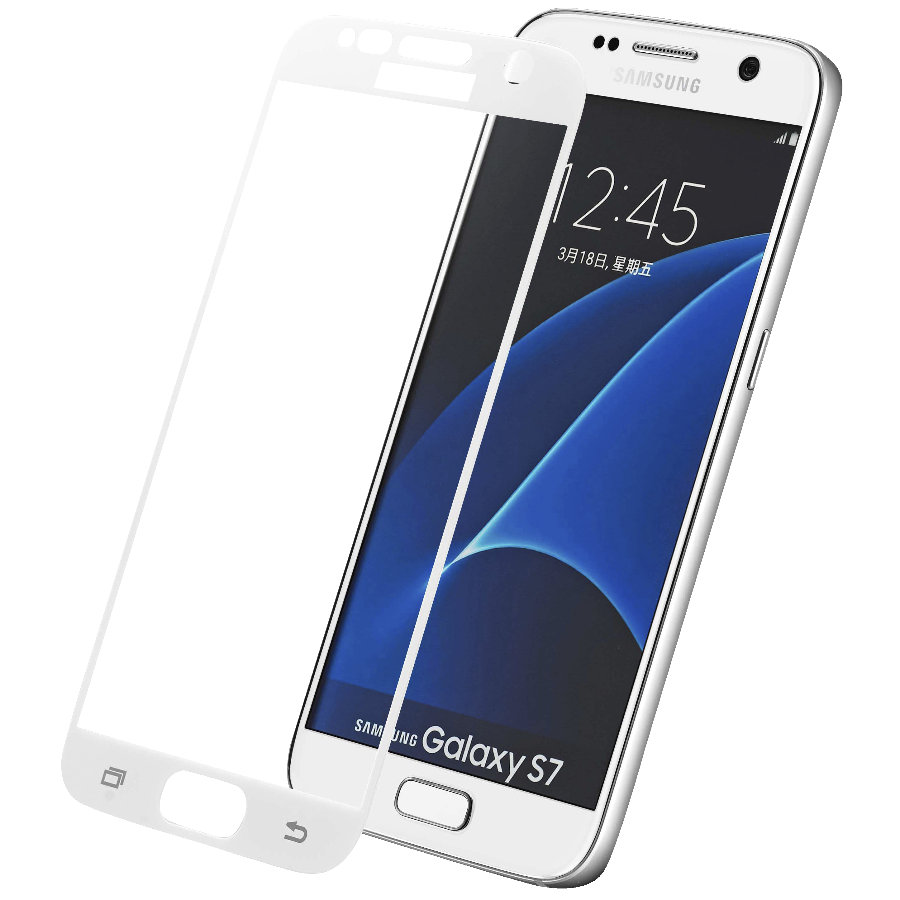 Sandstrøm Full Fit Glass Samsung Galaxy S7 (vit) - Skärmskydd ...