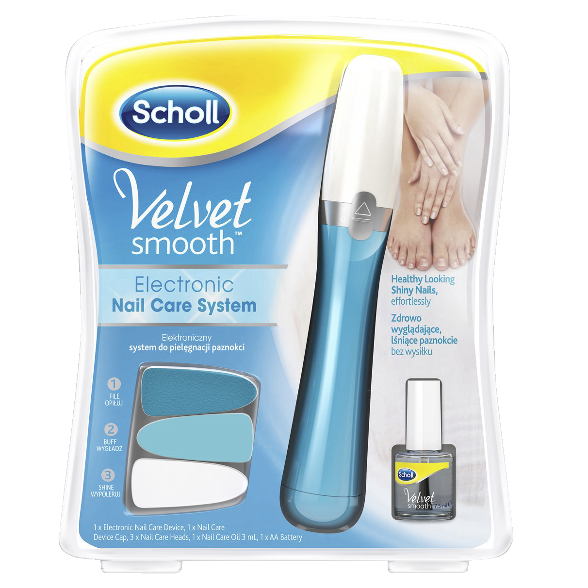 Scholl Velvet Smooth elektrisk nagelfil 3027779 - Manikyr och ...