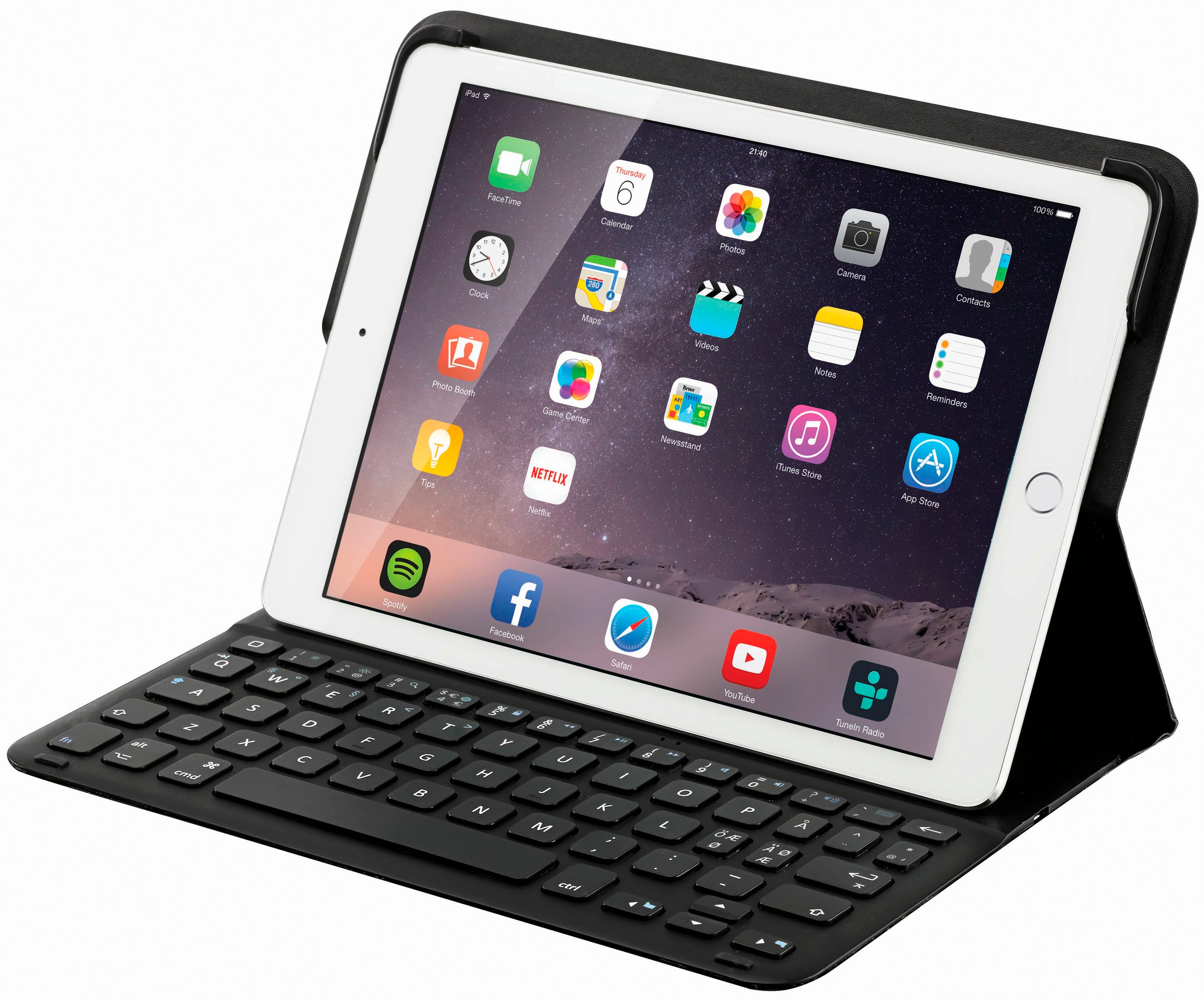Sandstrøm iPad Air 2 Keyboard Folio (svart) - Tillbehör iPad ...