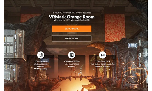 VRmark visar "Orange Room".