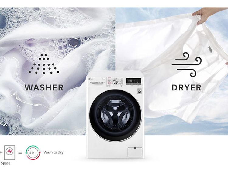 LG tvättmaskin/torktumlare CV74J7S2QA - Elgiganten