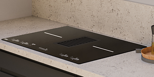 Vented hob in a minimalistic kitchen